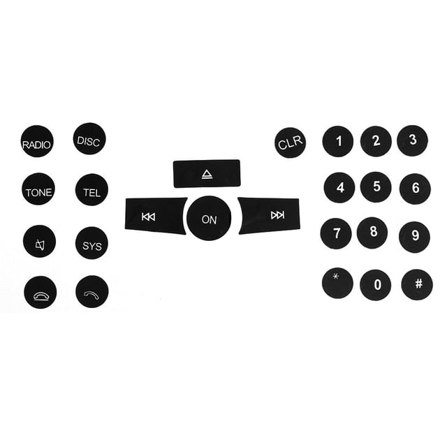 QualitChoice CD Player Switch Button Sticker Portable Waterproof Repair Sticker As Shown 1Set