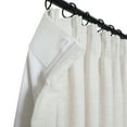 thumbnail image 4 of TWOPAGES 52 W X 108 L Inch Length Curtain Pinch Pleated Header Room Darkening Drape Linen Blend Drapery for Bedroom, 1 Panel, Beige White, 4 of 6