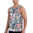 thumbnail image 2 of Salouo Flamingo And Zebra for Men's Tank Tops,Sleeveless Muscle Shirts for Men Quick Dry Workout Tank Top Gym Muscle Tee Fitness Bodybuilding Sleeveless T Shirt-4X-Large, 2 of 7