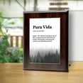 thumbnail image 6 of Pura Vida Definition, Wooden Frame 5x7 Decorative Wall Plaque With Easel Acrylic Stand | Elegant Forest Design | Inspirational Typographic Decoration, 6 of 7