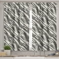 thumbnail image 2 of Ambesonne Abstract Valance & Curtain, Modern Squares Stripes, 55"x30", Cream Pale Grey Black, 2 of 6