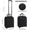 thumbnail image 6 of MIUSSE Underseat Carry on Luggage 16 Inch Soft Sided Luggage with Wheels and TSA Lock Airline Approved Small Suitcase for Men Women, 6 of 7