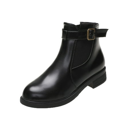 

Ferndule Women Waterproof Booties Office Casual Comfort Elastic Chelsea Boot Black 5