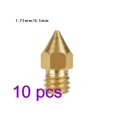 thumbnail image 1 of Boquilla de impresora 3D de 10 Uds., Cabezal de extrusión de latón, Mini boquilla de latón portátil, hilo de impresora firme, 0,5 mm / 1,75 mm seitruly  EL000093-04B*1, 1 of 2