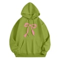thumbnail image 5 of Womens Graphic Hoodies Cute Bow Print Long Sleeve Pullover Hoodie Unisex Oversized Y36K Preppy School Sweatshirt, 5 of 7
