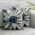 thumbnail image 3 of JEUXUS Navy Blue Daisy Pillow Covers Floral Couch Pillow Cases Modern Abstract Flower Throw Pillows Home Decor for Living Room Bedroom Cushion Outdoor, 3 of 5