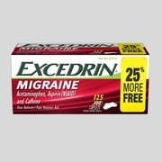 Excedrin Migraine Caplets for Migraine Pain Relief, 125 count