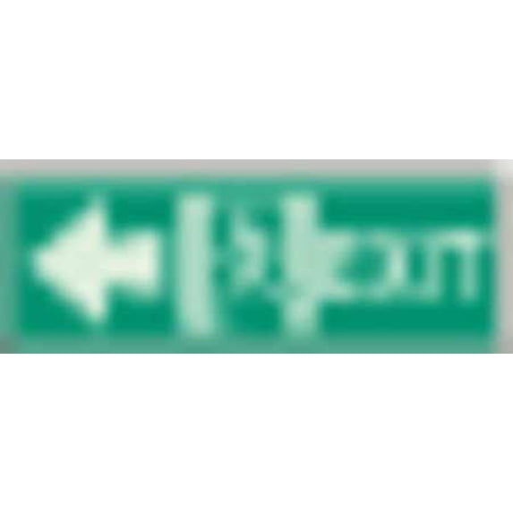 BRADY 90594 Exit Sign,5 x 14In,GRN/Glow,Exit,ENG