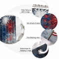 thumbnail image 3 of Anniversary USA Flag Bathroom Shower Curtains with 12 Hooks Polyester Waterproof Shower Curtain for Stalls and Bathtubs American Blue Red Fireworks Decorative Bathroom Privacy Curtain 36x78 Inches, 3 of 9