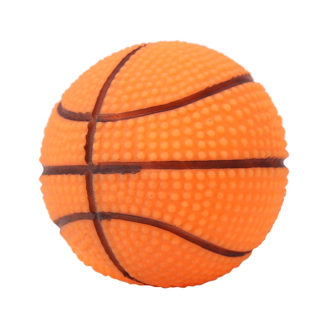 1 pelota de entrenamiento para mascotas con sonido para masticar, juguete chirriante para cachorros (baloncesto)