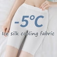 thumbnail image 5 of Women's Ice Silk Shorts Non-Fading Leggings Seamless Shorts for Under Dress Smooth Boyshorts for Yoga/Bike/Workout Shapewear Shorts,Color:White, 5 of 9