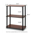 thumbnail image 1 of Furinno 10024DC/BK Turn-N-Tube 3-Tier Compact Multipurpose Shelf Display Rack, Dark Cherry, 1 of 2