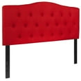 thumbnail image 3 of Emma + Oliver Arched Button Tufted Upholstered Full Size Headboard in Red Fabric, 3 of 7