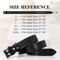 thumbnail image 7 of Mens Western Leather Belt Strap Without Buckle 1.5" Vintage Replacement Cowboy Leather Belt Strap with Snap on Buckle, 7 of 7