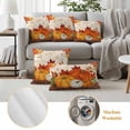 thumbnail image 6 of Orange Pumpkins Fall Outdoor Pillow Covers 20"x20" Set of 2,Waterproof Throw Pillow Covers for Patio Furniture,Thanksgiving Maple Leaf Autumn Retro Decorative Cushion Pillowcases for Garden Sofa, 6 of 9