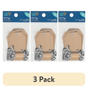 Hello Hobby Kraft Color Paper Gift Tags, 12 Count