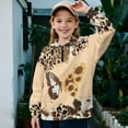 thumbnail image 3 of COEQINE Girls Polyester Sweatshirt, Quarter Zip Pullover Long Sleeve Loose Fit T-Shirts, Printed Casual Wear Tees for Kids and Youth 5-6 Years, Butterfly Sunflower Cow Leopard Print, 3 of 7