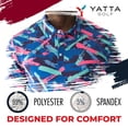 thumbnail image 5 of YATTA GOLF Standout Performance Golf Polo Shirts – Men’s – 8-Track – XL, 5 of 9