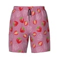 thumbnail image 6 of Picia Cute Strawberry pattern Mens Swim Trunks with Compression Liner Stretch Beach Shorts Quick Dry with Zipper Pockets No-Chafing Board Shorts-X-Large, 6 of 7