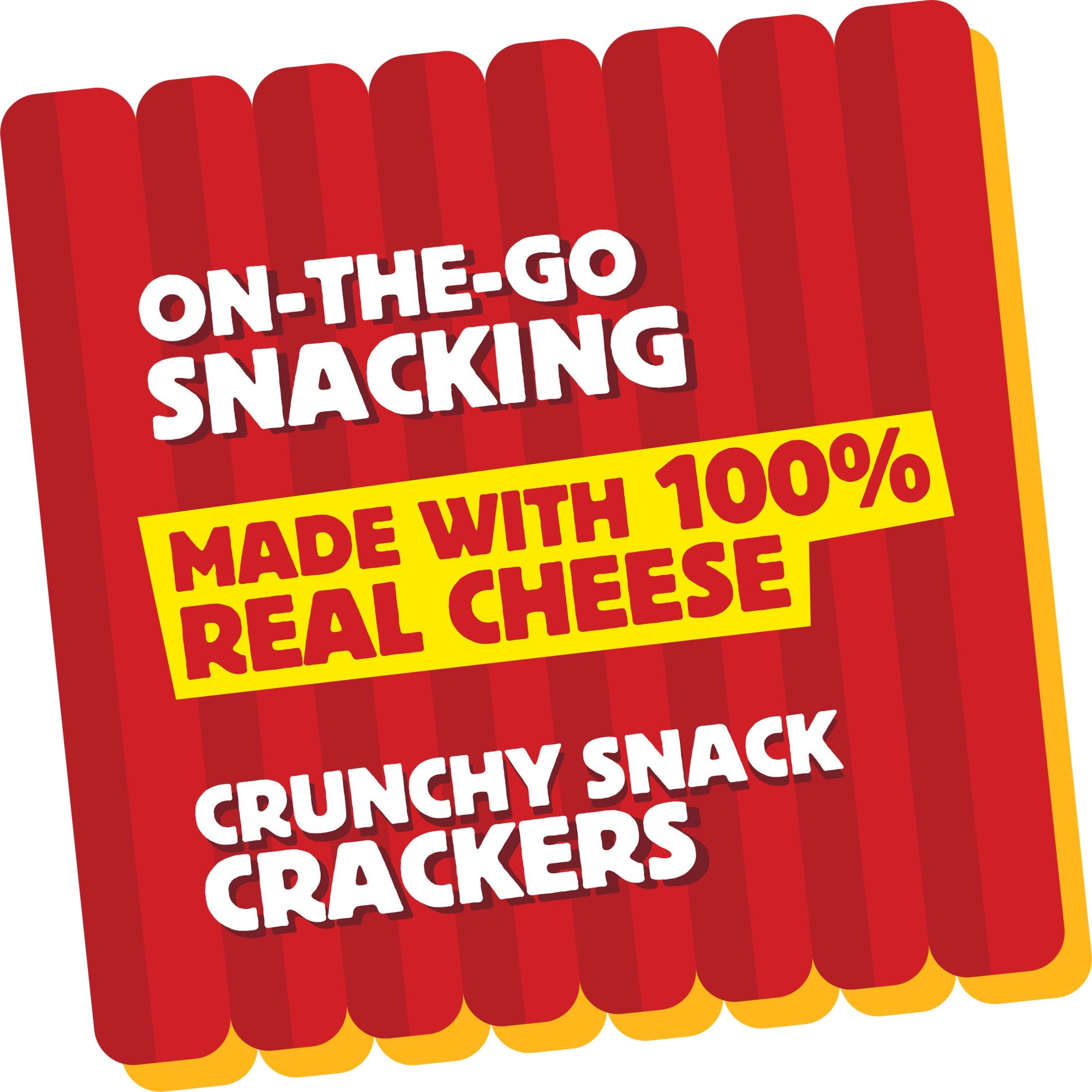 Cheez-It Grooves Zesty Cheddar Ranch Cheese Crackers, Crunchy Snack Crackers, 9 oz (Pack of 4)