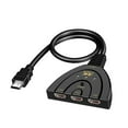 thumbnail image 1 of 4K HDMI-Compatible Switch KVM Splitter Mini 3 Port VIdeo Switcher Hub for DVD HDMI PC Laptop TV, 1 of 7