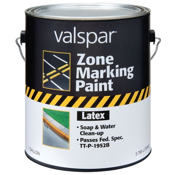 Valspar Zone Marking Paint Latex-Based Washable - Set of 4, 1 Gal, Yellow