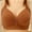 A_Brown, variant on Loopsun Womens Bra Plus Size, Bras for Women, Woman's Stripe Printed Gathered Together Large Size Daily Bra Underwear No Rims Gray L