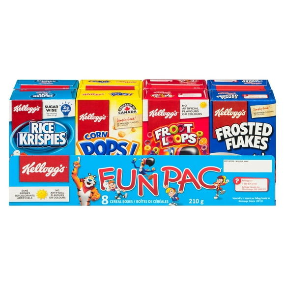 Sachets Fun Pac des céréales Kellogg's, 210 g 210 g