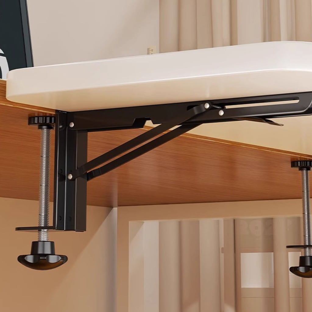YongCo 90° Foldable Computer Arm Rest Desk Extender Tray Clamp On Keyboard Tray
