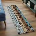 thumbnail image 4 of Runner Rug 2 x 6 Ft, Cute Dog Claws Washable Non-Slip Floor Mat for Kitchen Hallway/Entryway, Farmhouse Blue Wooden Puppy Pawprints Long Kitchen Runner Area Rugs for Living Room, Low-Profile, 4 of 7