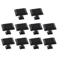 thumbnail image 1 of GOOHOCHY 10 piezas de perilla cuadrada de cabello de cabello perillas de puerta de armario de cajón negro, 1 of 7