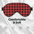 thumbnail image 3 of Xecao Buffalo Plaid Red Black for Soft Fluffy Sleeping Blindfold, Nap eye cover tailored for the utmost comfort for girls, women, kids, and adults., 3 of 7