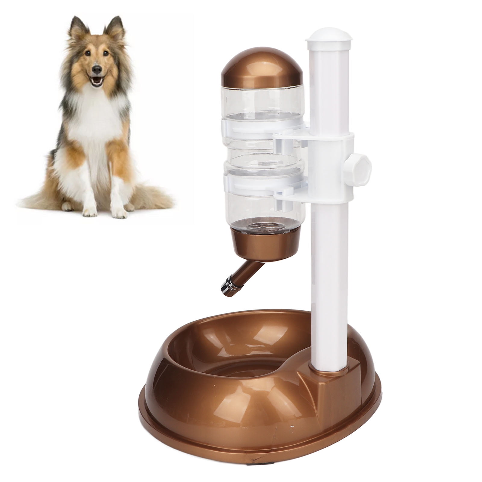 Pet Standing Water Dispenser Bowl Automatic Food Feeder Detachable Pole Height Adjustable Multifunctional Pet Water Dispenser for Pet Dog
