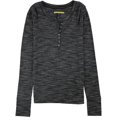 thumbnail image 1 of Aeropostale - Camiseta henley acanalada para mujer, gris, grande Aeropostale henley, 1 of 2
