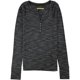thumbnail image 1 of Aeropostale - Camiseta henley acanalada para mujer, gris, XS Aeropostale  henley, 1 of 2