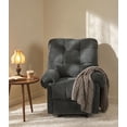 thumbnail image 2 of CQSXDA Manual  Recliner Armchair with Padded Footrest for Living Room and Home Theater Ergonomic Lounge Seating, 
Dark Gray, 2 of 10