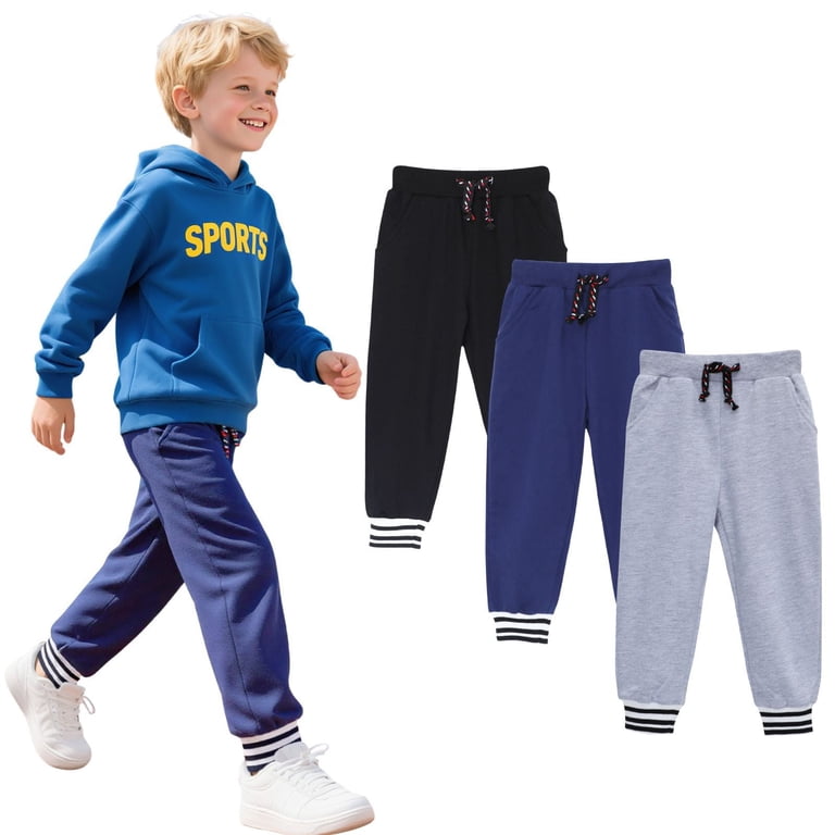 HILEELANG Toddler Boys' 3-Pack Jogger Sweatpants photo 1