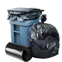 Plasticplace 65 Gallon Trash Bags, 1.5 Mil, 50 x 48, Black Heavy Duty Garbage Can Liners, 50 Count