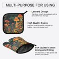 thumbnail image 3 of Yayeee Oven Mitts and Pot Holder Set of 4 Heat Resistant Kitchen Gloves Baking Hot Pad, Forest Mushroom, 3 of 5
