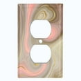 thumbnail image 2 of Metal Light Switch Plate Cover Image of Marble Pink Green Swirl MAR084, 2 of 13