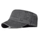 thumbnail image 3 of Washed Cotton Military Caps Men Cadet Army Cap Unique Design Vintage Flat Top Hat, 3 of 5