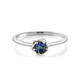 thumbnail image 2 of Gem Stone King 0.50 Ct Round Blue Mystic Topaz 10K White Gold Ring, 2 of 4