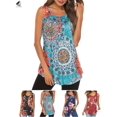 thumbnail image 1 of Sixtyshades Womens Summer Loose Sleeveless Vest Casual Floral Tank Tops Crew Neck Plus Size Tee Shirts Blouse (XL, Light Blue), 1 of 8