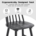 thumbnail image 5 of Black Farmhouse Dining Chairs Set of 6, Mid Century Modern Spindle Back Wooden Dining Room Chairs for Kitchen & Living Room, 5 of 8