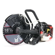 XtremepowerUS 16" Wet/Dry Concrete Cut-off Saw 52cc Gas Engine with Water Line Guide Roller and Blade