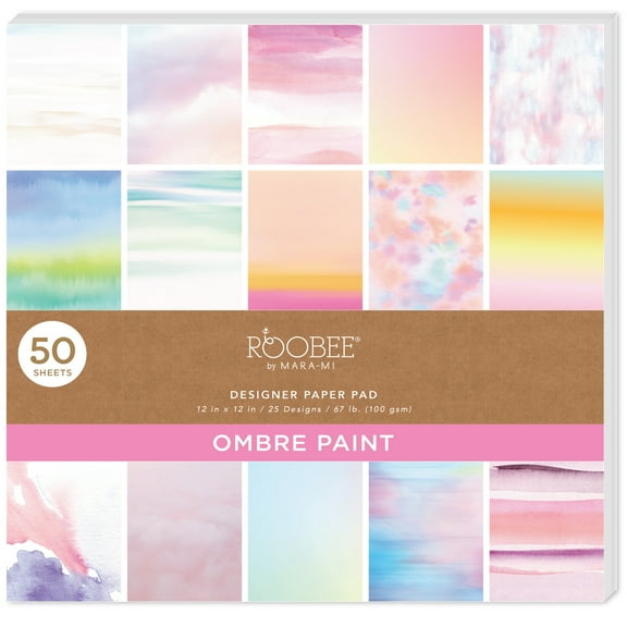 Roobee by Mara Mi Ombre Scrapbook Paper 12" x 12" - 24 lb/ 110 GSM, 50 sheets