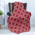 thumbnail image 4 of Mandala Soft Flannel Fleece Blanket, Round Floral Motifs in Vibrant Colors Paisley Inspired Folkloric Ornament, Cozy Plush for Indoor and Outdoor Use, 50" x 60", Pink Seafoam Peach, by Ambesonne, 4 of 5