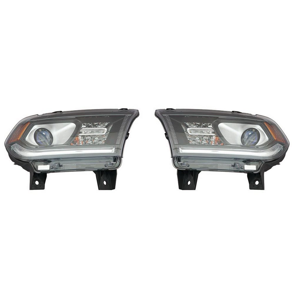 CarLights360 For 2014 2015 DODGE DURANGO Head Light Pair Driver and