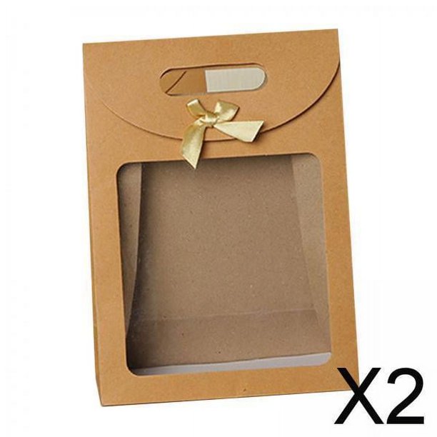 2x Bolsa de Regalo para El Día de San Valentín, Cajas Transparentes con Ventana, Bolsa de Regalo Duradera única, Bolsa de Regalo en Forma de Corazón P 2 piezas