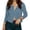 Blue, variant on Women's Knitted Cardigan Short Knit Round Neck Open Front Sweater Button Down, Elegant and Casual, Ideal for Office and Everyday Outings,Black,M